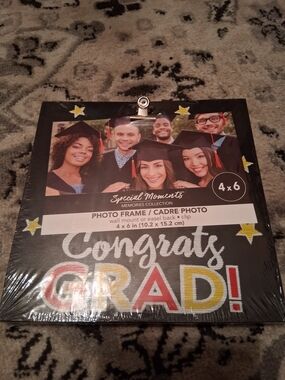 Special Moments 'Congrats Grad' 4x6 Photo Frame - Black, Multicolor